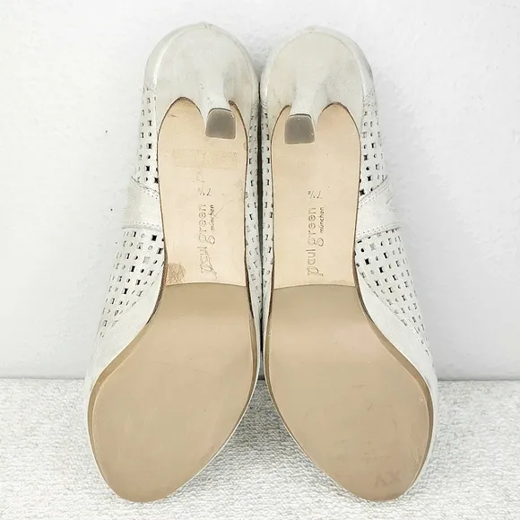 Paul Green Perforated Peep-Toe Platform Passion Pump Booties