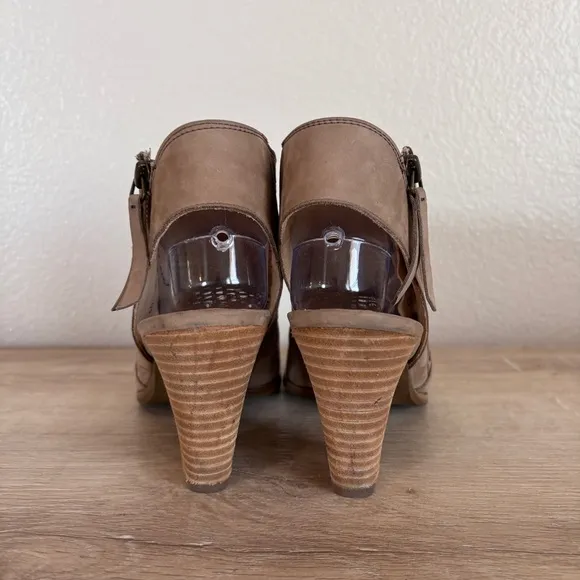 Paul Green Willow Peep Toe Perforated Heeled Sandal Booties Size 9
