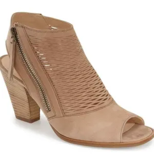 Paul Green Willow Peep Toe Perforated Heeled Sandal Booties Size 9