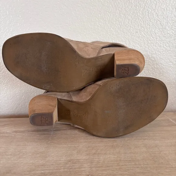 Paul Green Willow Peep Toe Perforated Heeled Sandal Booties Size 9