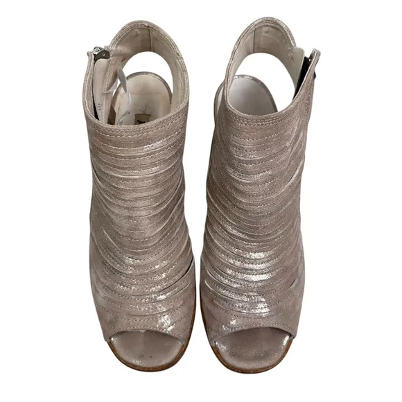 Paul Green Women Cayanne Sandal Suede Leather Peep Toe Side Zip Tan UK 5 US 7.5