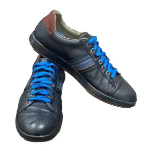 PAUL SMITH Leather Low Top Oxford Sneaker Shoes Blue Men's Sz US 9 UK 8 Stripes