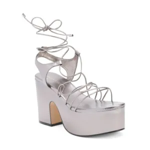 PAULA TORRES Grey Made In Brazil Leather Greta Sandals