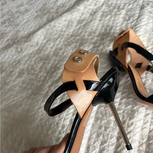 Pedro Garcia Moon Leather Swarovski Heels  7US / 37 EU retail $540 New
