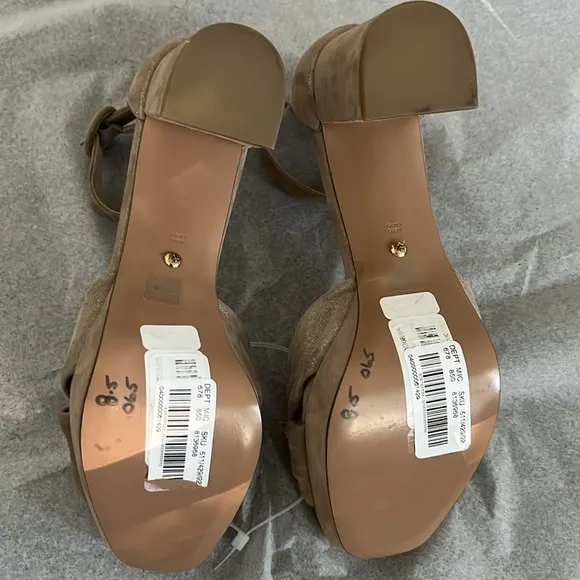 Pelle Moda Anesa Suede Knotted Ankle Strap Platform Dress Sandals
