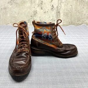 Pendleton x Clarks Boots Mens 10 Ottawa Peak Aztec Wool Leather Lace Up