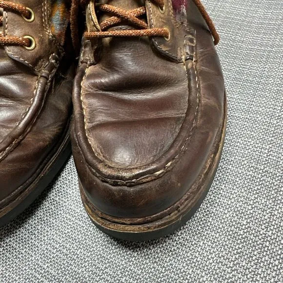 Pendleton x Clarks Boots Mens 10 Ottawa Peak Aztec Wool Leather Lace Up