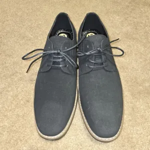 Perry Ellis Suede Oxford - NEW - Men's Black Dress Shoes, Size 10