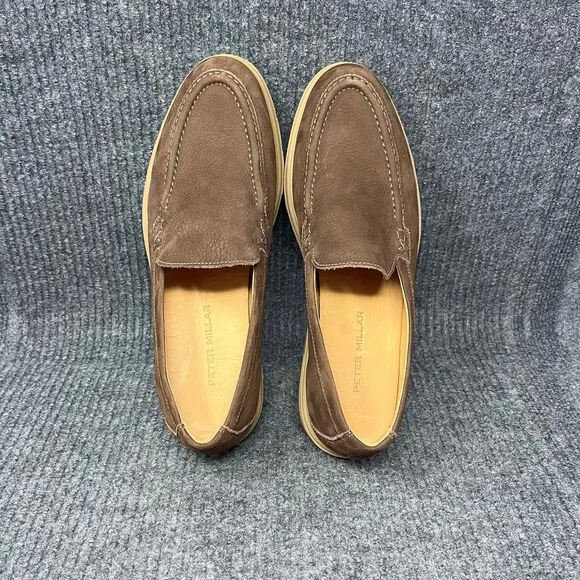 Peter Millar Excursionist Venetian Loafer Dress Shoes Brown Leather Men’s Size 8