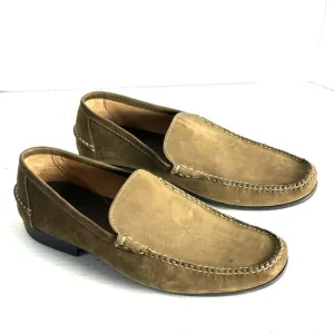 Peter Millar Nubuck Venetian Loafers Olive Brown Suede Size 11.5 M READ DESCRIPT