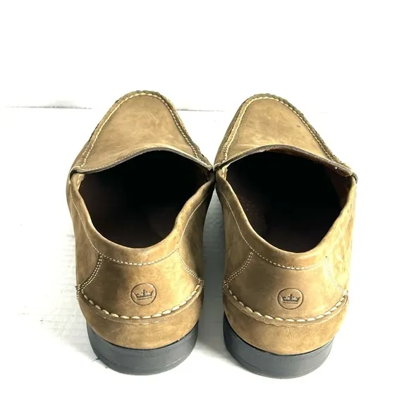 Peter Millar Nubuck Venetian Loafers Olive Brown Suede Size 11.5 M READ DESCRIPT