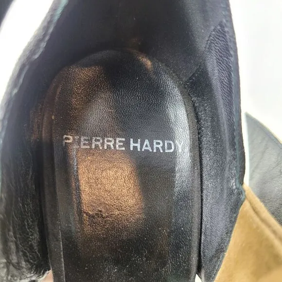 Pierre Hardy Colorblock Women's Shoes  Size 7 Brown Suede Platform Sandals