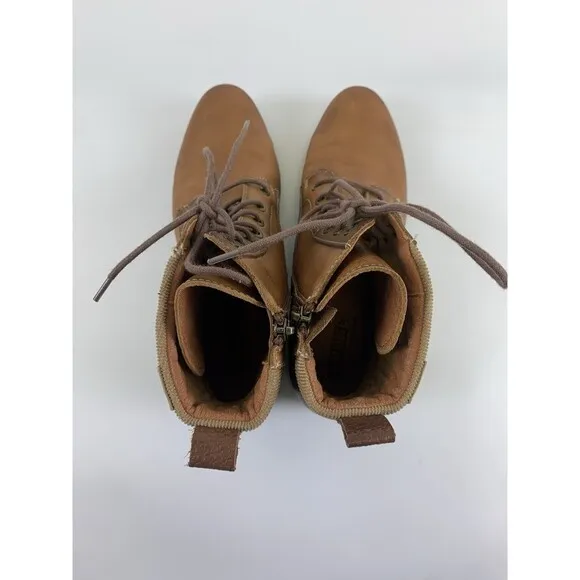 Pikolinos Malaga Lace Up Ankle Boots Brown Leather Low Heel Womens 40 US 9-9.5