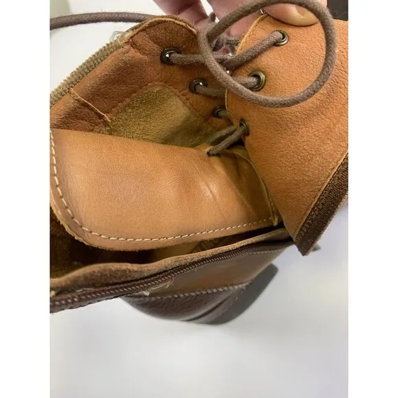 Pikolinos Malaga Lace Up Ankle Boots Brown Leather Low Heel Womens 40 US 9-9.5