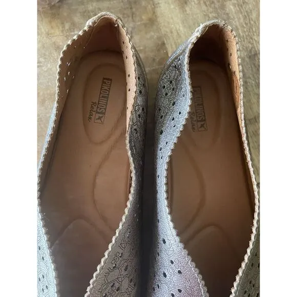 Pikolinos Womens Flats La Marina Leather Slip-On Loafers Point Toe Shoes Size 8