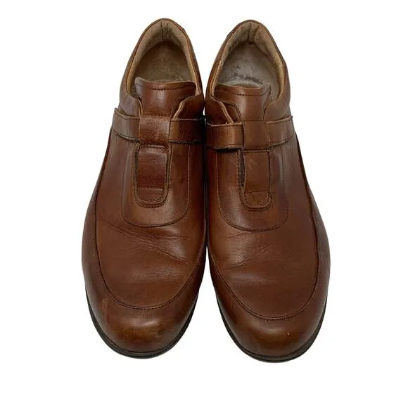 Pikolinos Women's Size 40 US 9.5 Leather Comfort Moc Toe Loafers Brown Slip On
