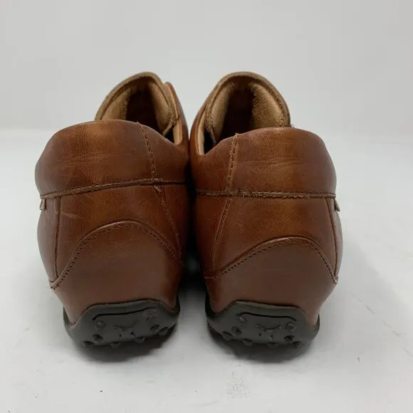 Pikolinos Women's Size 40 US 9.5 Leather Comfort Moc Toe Loafers Brown Slip On