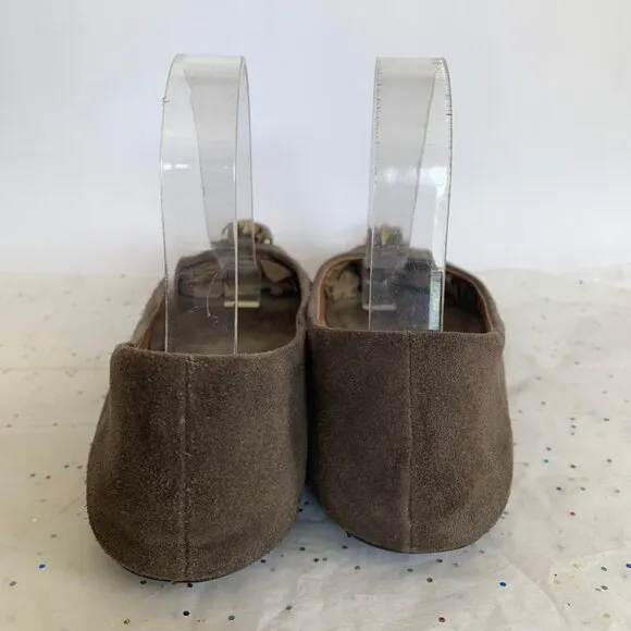 Pilcro and the Letterpress Brown Suede Beatle Bee Insect Ballet Flats - Size 9