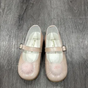 Pink Mary Jane Kids Shoes with Pom Pom Made in Spain