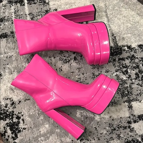Pink Platform Boots