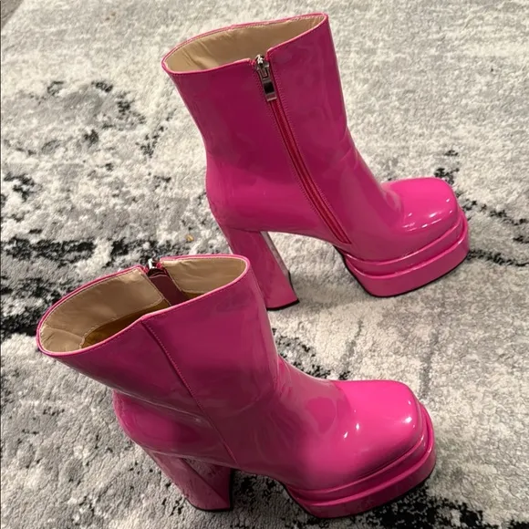 Pink Platform Boots