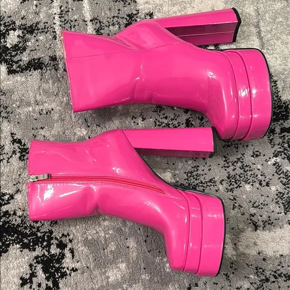 Pink Platform Boots
