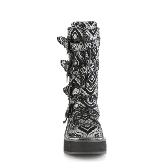 Platform Gothic Egirl Bat Lace Up Boots