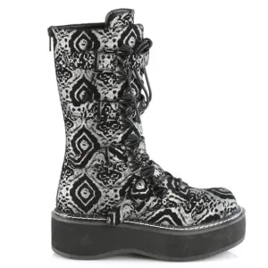 Platform Gothic Egirl Bat Lace Up Boots