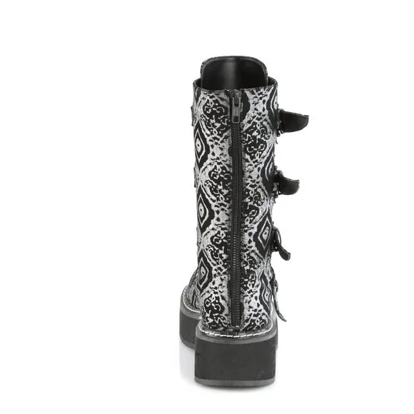 Platform Gothic Egirl Bat Lace Up Boots