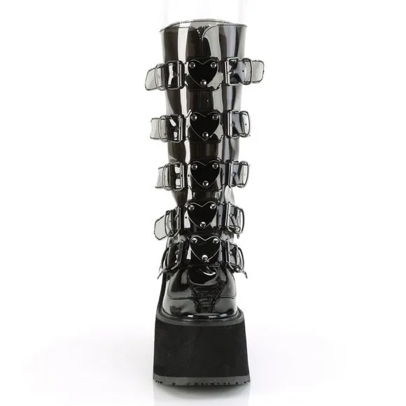 Platform Gothic Festival Heart Transparent Boots