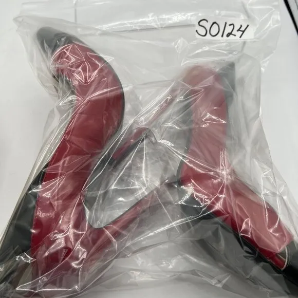 Pleaser Womens 9 Colorblock Red Black Patent Leather High Heels Stiletto Shoes