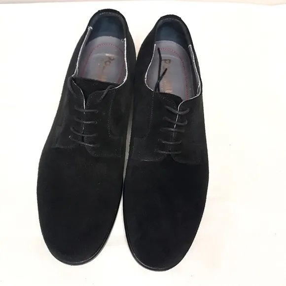 Pollini Men's  Black Suede Leather Derbies Size 10