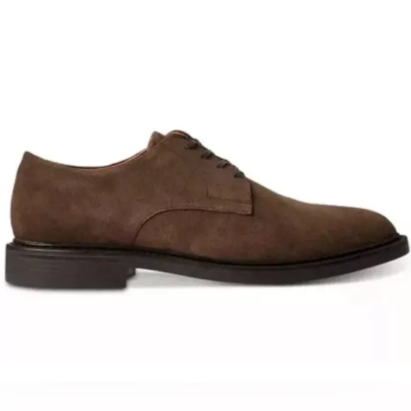 Polo Ralph Lauren Asher Derby Men 11 Brown Suede Lace-Up Dress Shoes New In Box