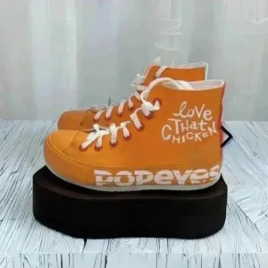 POPEYE'S CHICKEN CAJUN KICKS ORANGE SHOES WOMEN'S SZ 7 VERY RARE EXCELLENT PAIR