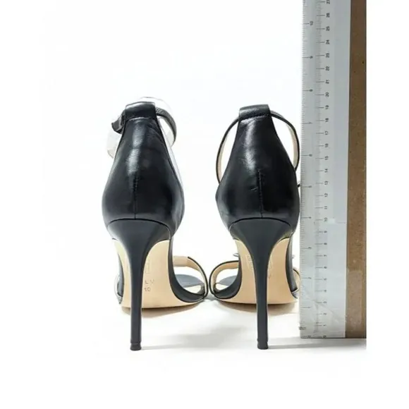 Pour La Victoire Women's Elanna Black Leather Heel Size 10 M (MSRP $225)