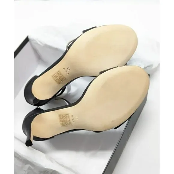 Pour La Victoire Women's Elanna Black Leather Heel Size 11 M (MSRP $225)