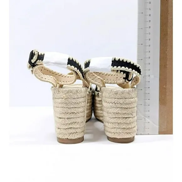 Pour La Victoire Women's Ria Suede &amp; Raffia Platform Sandals Size 9.5 MSRP $245