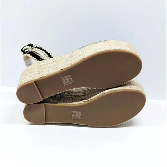 Pour La Victoire Women's Ria Suede &amp; Raffia Platform Sandals Size 9.5 MSRP $245