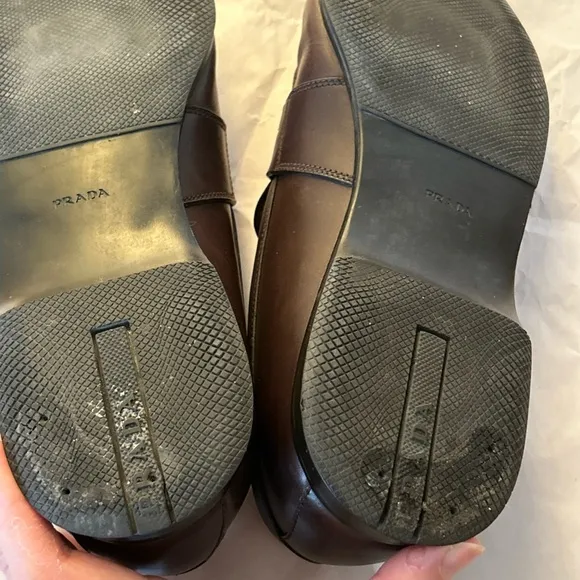 Prada Men's Brown Leather Loafers