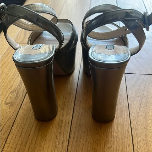 Prada Silver Women's Platform Sandals