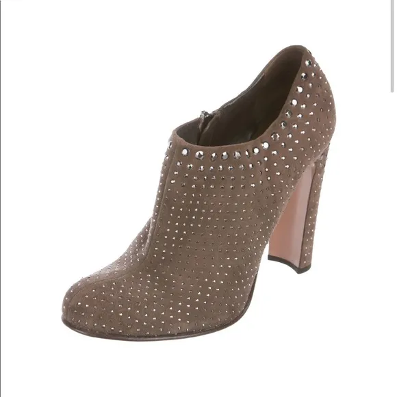 Prada Studded Ankle Boots