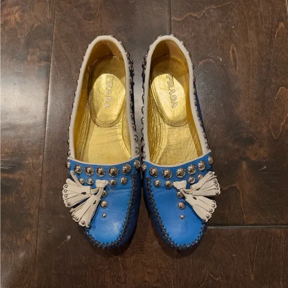Prada Studded Loafers