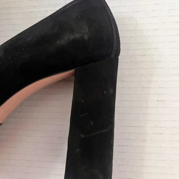 Prada Suede fringe block heels shoes size 38.5