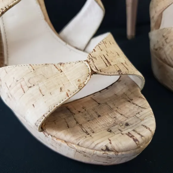PRADA Tan Cork Stiletto Heel sz 8 US Euro 38