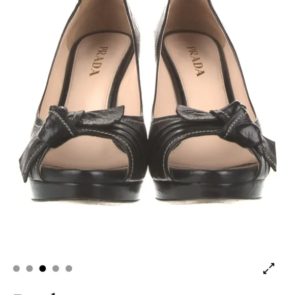 Prada Women's Black Peep-Toe Heels