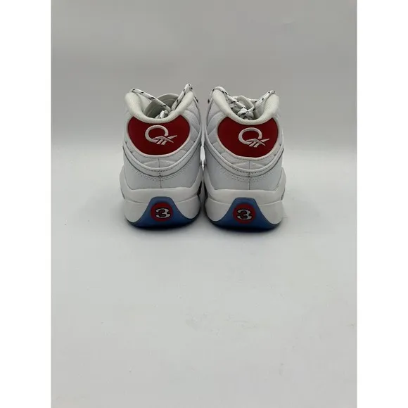PRE-OWNED Reebok Question Mid Men's Basketball Shoes White US Size 7.5 FY1018