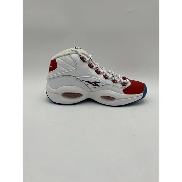 PRE-OWNED Reebok Question Mid Men's Basketball Shoes White US Size 7.5 FY1018