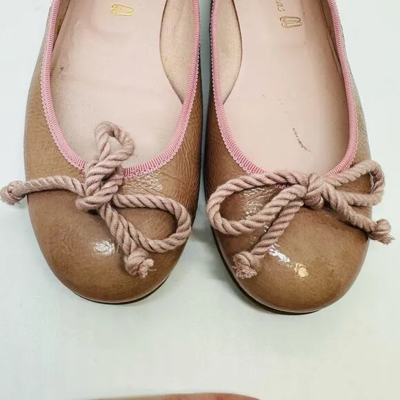 Pretty Ballerinas Patent Pink Leather Ballet Flats Size US 6