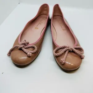 Pretty Ballerinas Patent Pink Leather Ballet Flats Size US 6