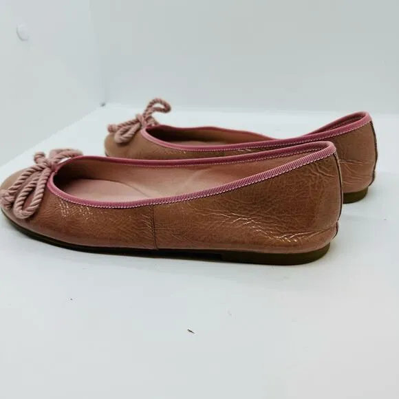 Pretty Ballerinas Patent Pink Leather Ballet Flats Size US 6